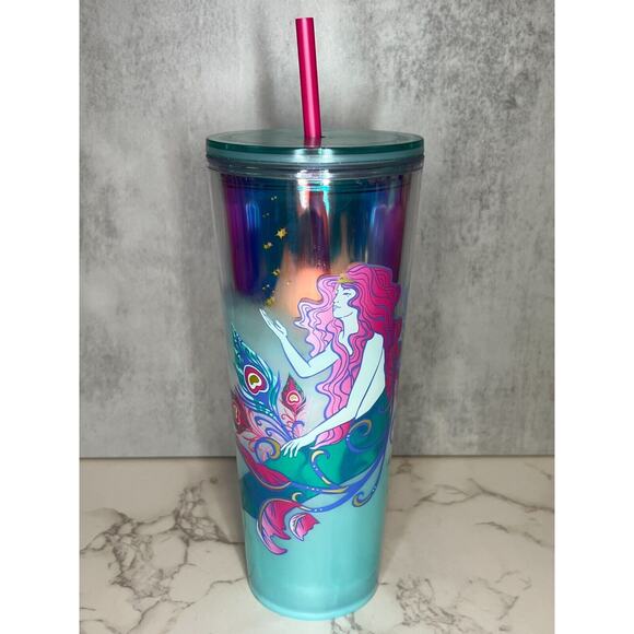 NWT Starbucks Christmas Holiday 2024 Siren 24 oz Cold Cup Tumblers Mermaid - Picture 1 of 5